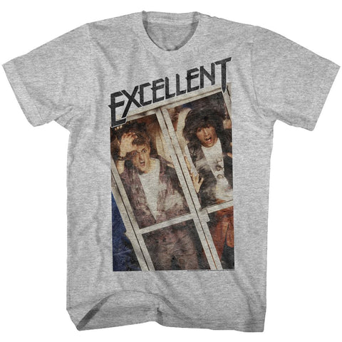 Bill And Ted Gray Heather Adult Short Sleeve Tshirt