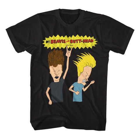 Beavis And Butthead Black Adult Short Sleeve Tshirt