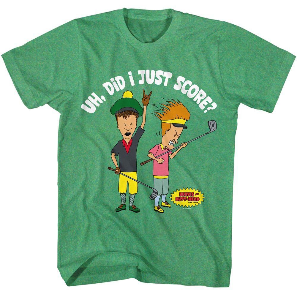 Beavis And Butthead Kelly Heather Adult Short Sleeve Tshirt