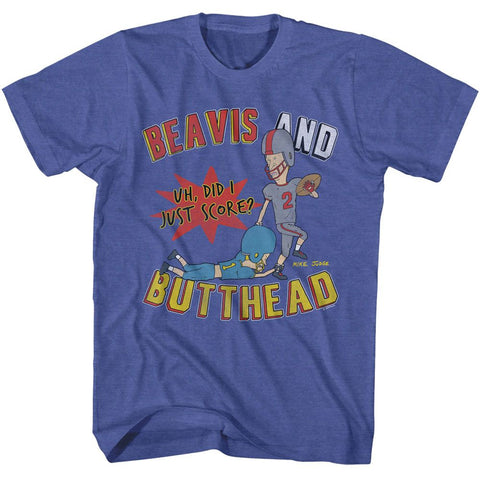 Beavis And Butthead Royal Heather Adult Short Sleeve Tshirt