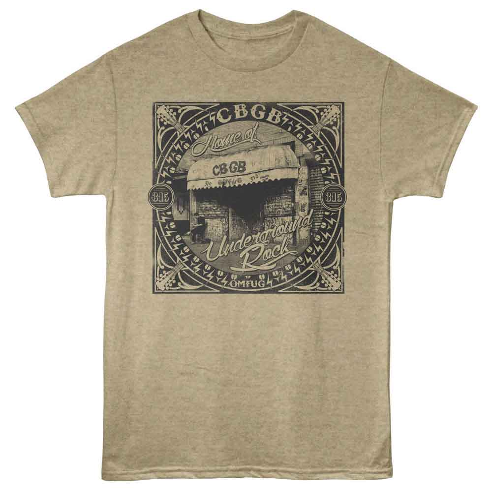 CBGB Khaki Heather Adult S/S Tshirt