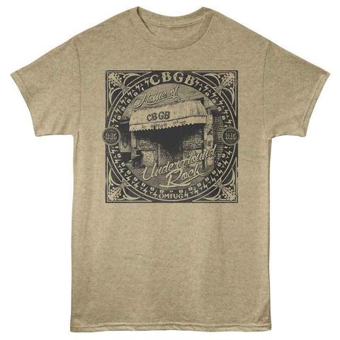 CBGB Khaki Heather Adult S/S Tshirt