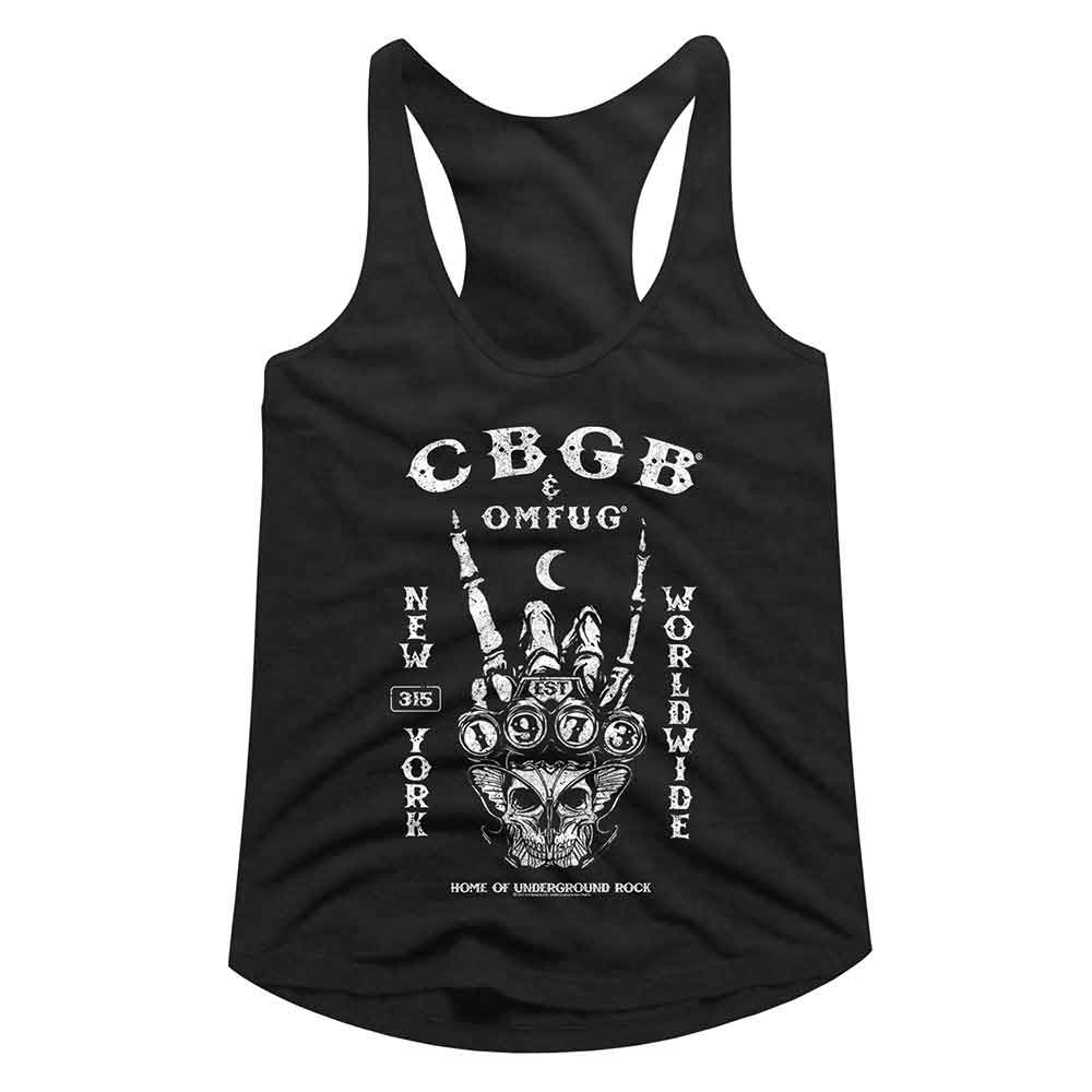 CBGB Black Ladies Slimfit Racerback