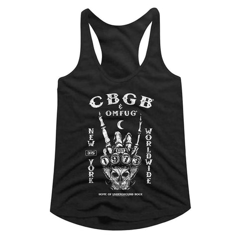 CBGB Black Ladies Slimfit Racerback