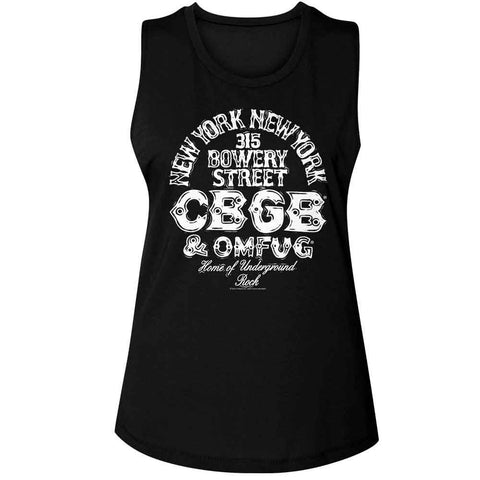 CBGB Black Ladies Muscle Tank