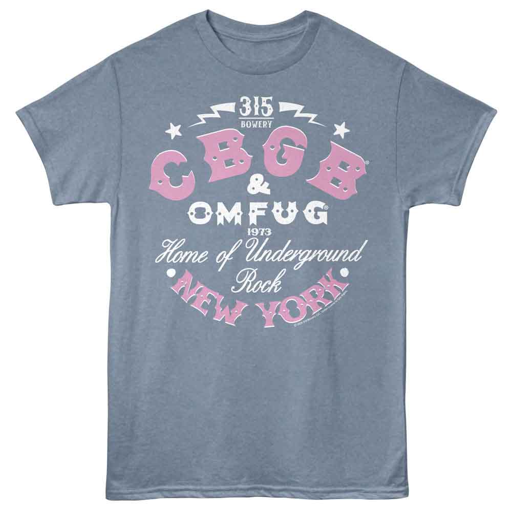 CBGB Indigo Heather Adult S/S Tshirt