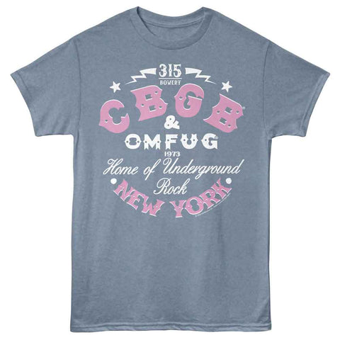 CBGB Indigo Heather Adult S/S Tshirt