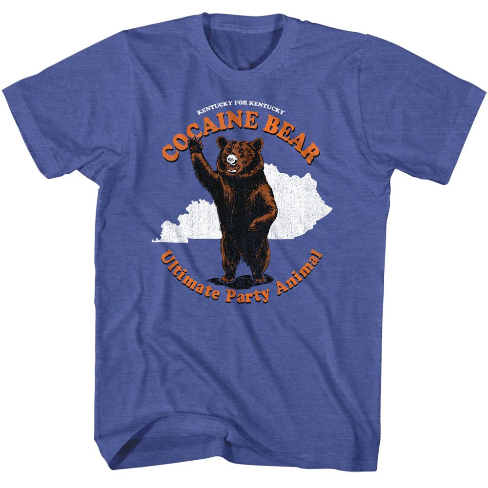 Cocaine Bear Ky Royal Heather Adult Short Sleeve Tshirt