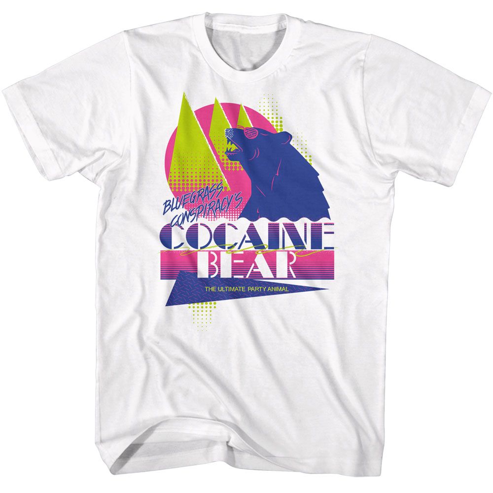 Cocaine Bear Ky White Adult Short Sleeve Tshirt
