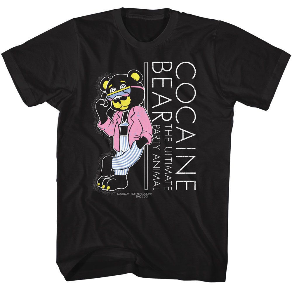 Cocaine Bear Ky Black Adult Short Sleeve Tshirt