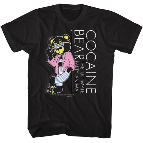 Cocaine Bear Ky Black Adult Short Sleeve Tshirt