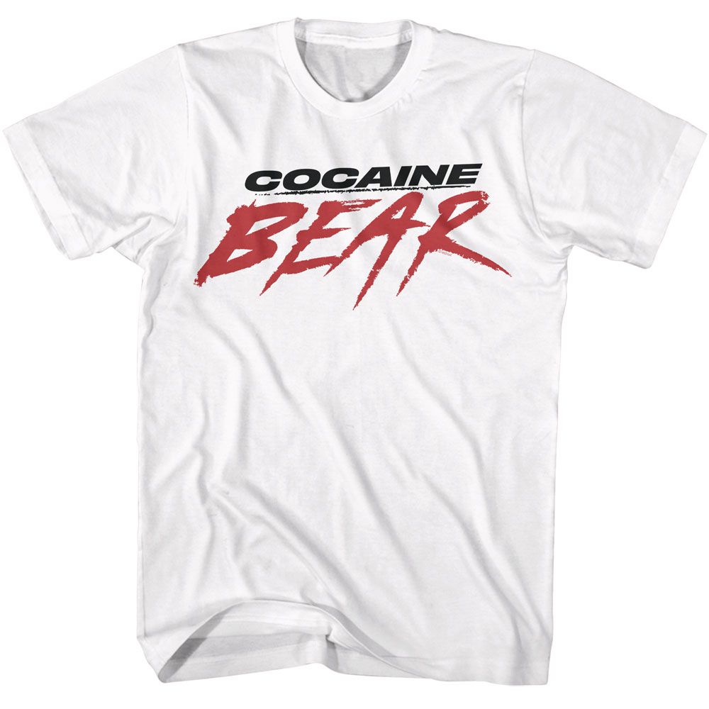 Cocaine Bear White Adult Short Sleeve Tshirt