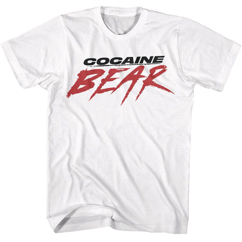 Cocaine Bear White Adult Short Sleeve Tshirt
