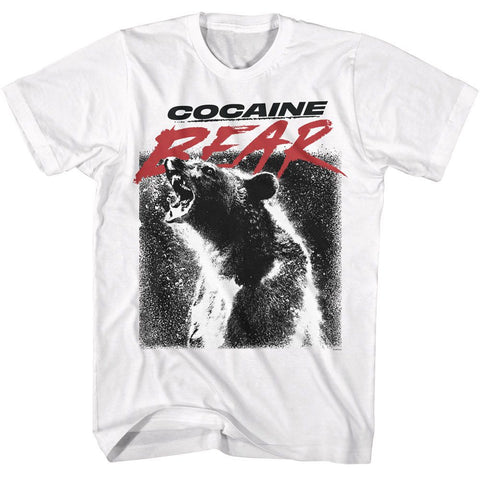Cocaine Bear White Adult Short Sleeve Tshirt