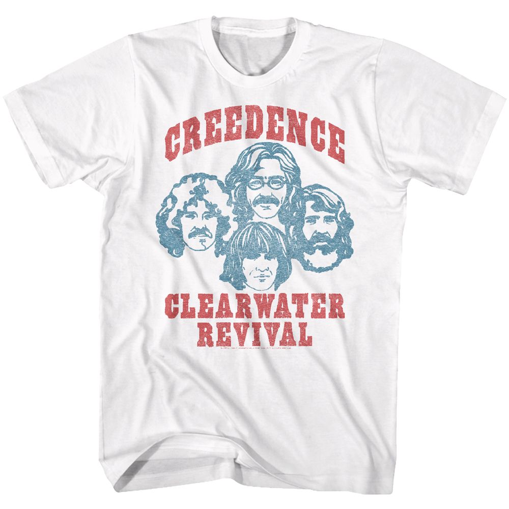 Creedence Clearwater Revival White Adult S/S Tshirt