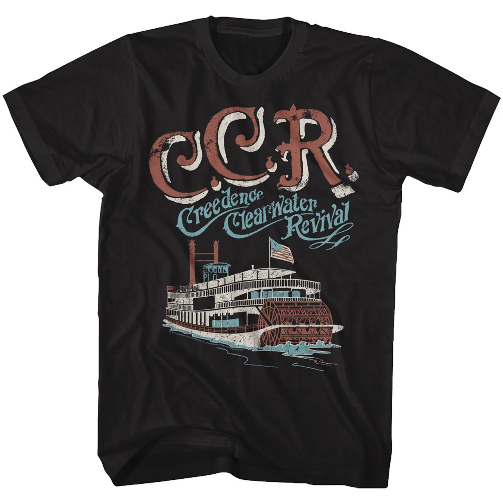 Creedence Clearwater Revival Black Adult S/S Tshirt