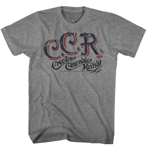 Creedence Clearwater Revival Graphite Heather Adult S/S Tshirt