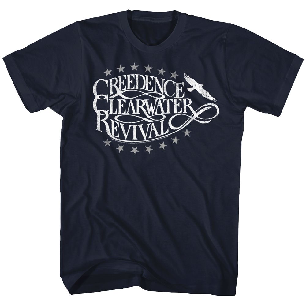 Creedence Clearwater Revival Navy Adult S/S Tshirt