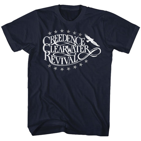 Creedence Clearwater Revival Navy Adult S/S Tshirt