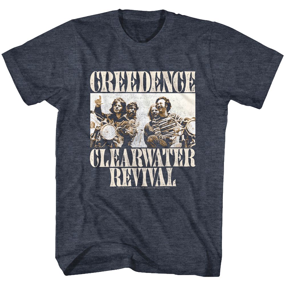 Creedence Clearwater Revival Navy Heather Adult S/S Tshirt