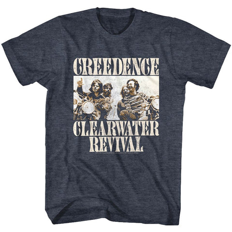 Creedence Clearwater Revival Navy Heather Adult S/S Tshirt