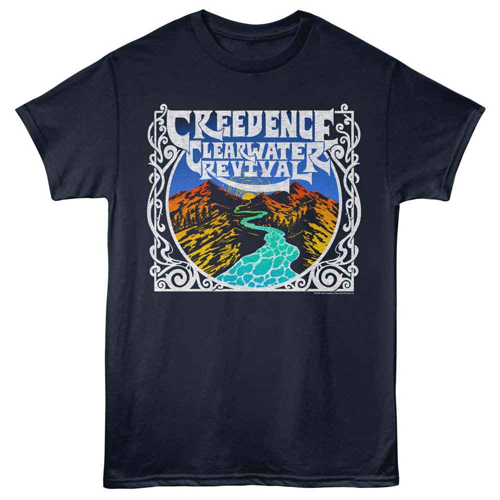 Creedence Clearwater Revival Navy Adult S/S Tshirt