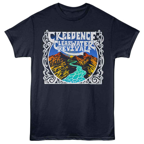 Creedence Clearwater Revival Navy Adult S/S Tshirt