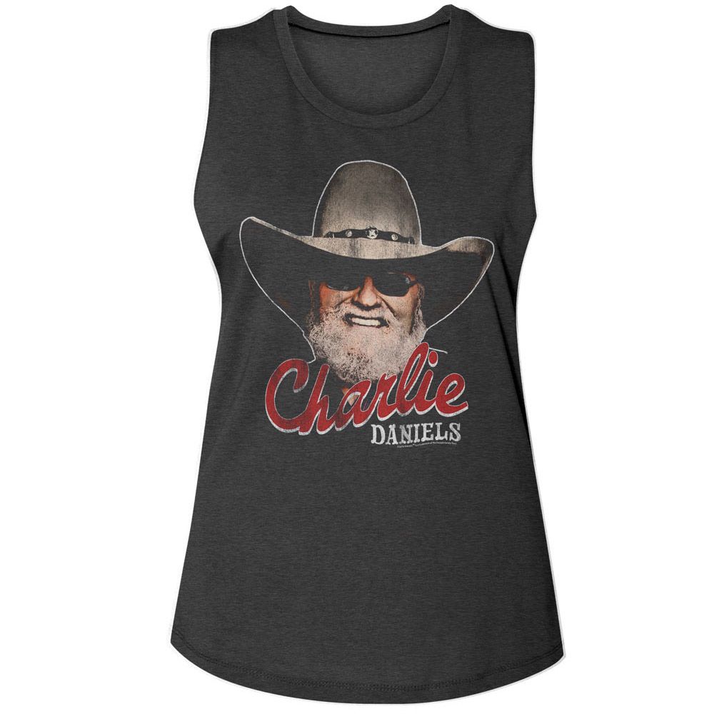 Charlie Daniels Band Charcoal Ladies N/A Muscle Tank