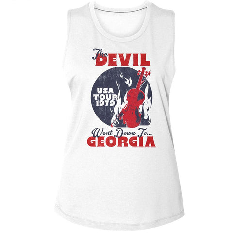 Charlie Daniels Band White Ladies Muscle Tank