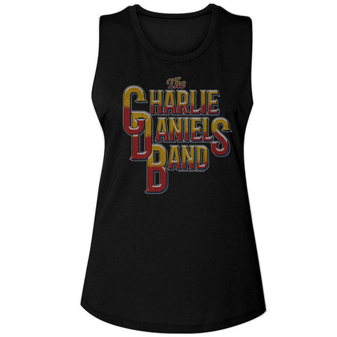 Charlie Daniels Band Black Ladies Muscle Tank