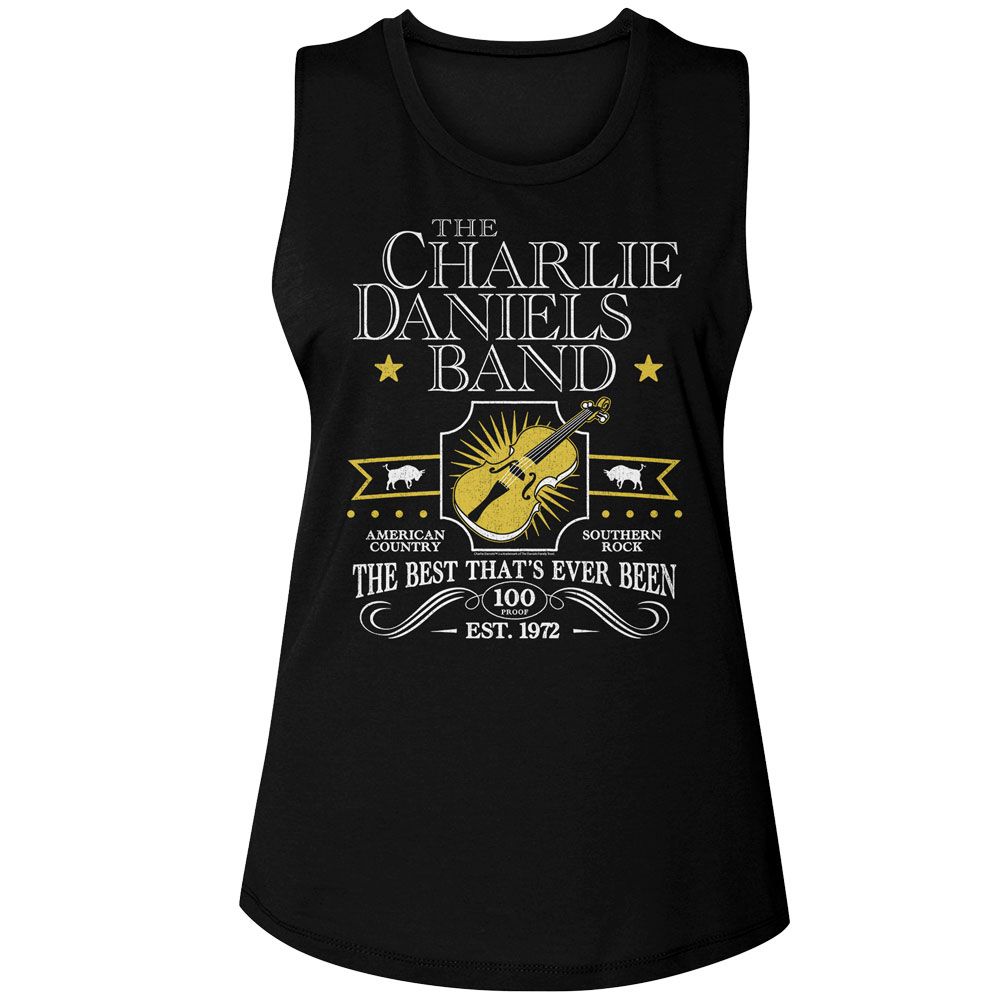 Charlie Daniels Band Black Ladies Muscle Tank