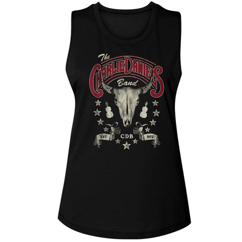 Charlie Daniels Band Black Ladies Muscle Tank