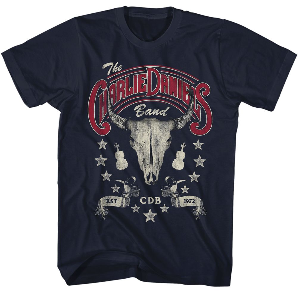 Charlie Daniels Band Navy Adult S/S Tshirt