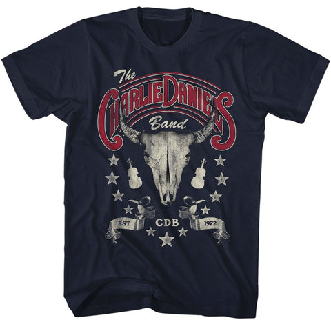 Charlie Daniels Band Navy Adult S/S Tshirt