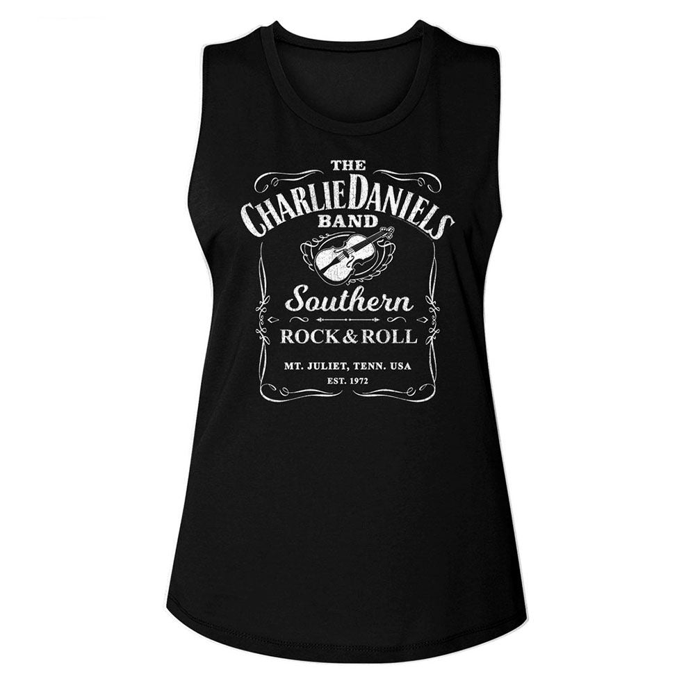 Charlie Daniels Band Black Ladies Muscle Tank
