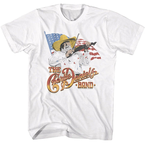 Charlie Daniels Band White Adult S/S Tshirt