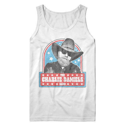 Charlie Daniels Band White Adult Tank