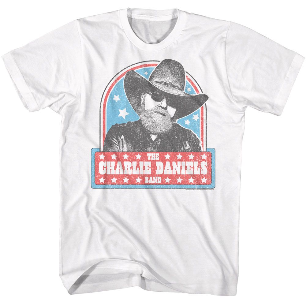 Charlie Daniels Band White Adult S/S Tshirt
