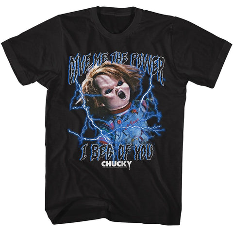 Chucky Black Adult Short Sleeve Tshirt