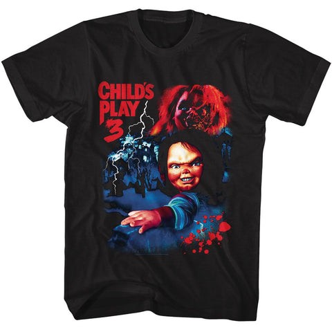 Chucky Black Adult Short Sleeve Tshirt