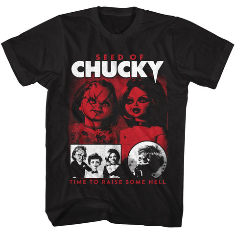 Chucky Black Adult Short Sleeve Tshirt