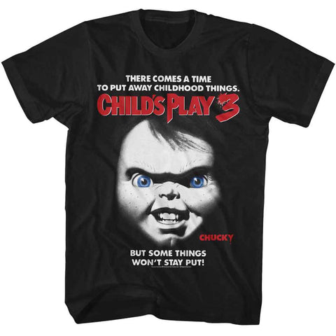 Chucky Black Adult Short Sleeve Tshirt