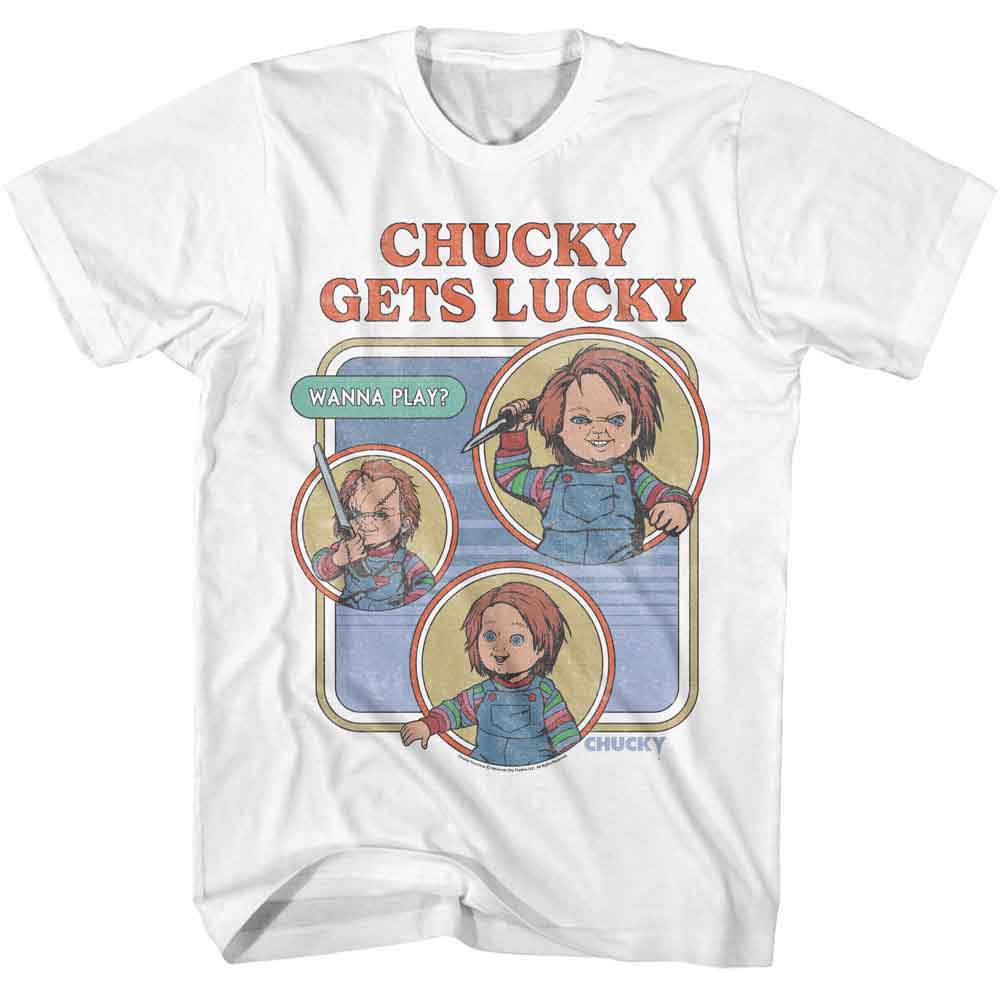 Chucky White Adult Short Sleeve Tshirt