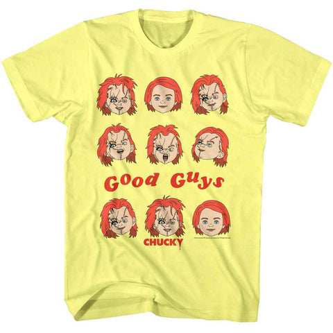 Chucky Yellow Heather Adult Short Sleeve Tshirt