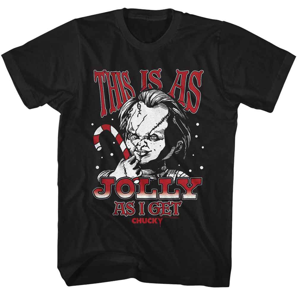 Chucky Black Adult Short Sleeve Tshirt