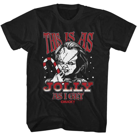 Chucky Black Adult Short Sleeve Tshirt