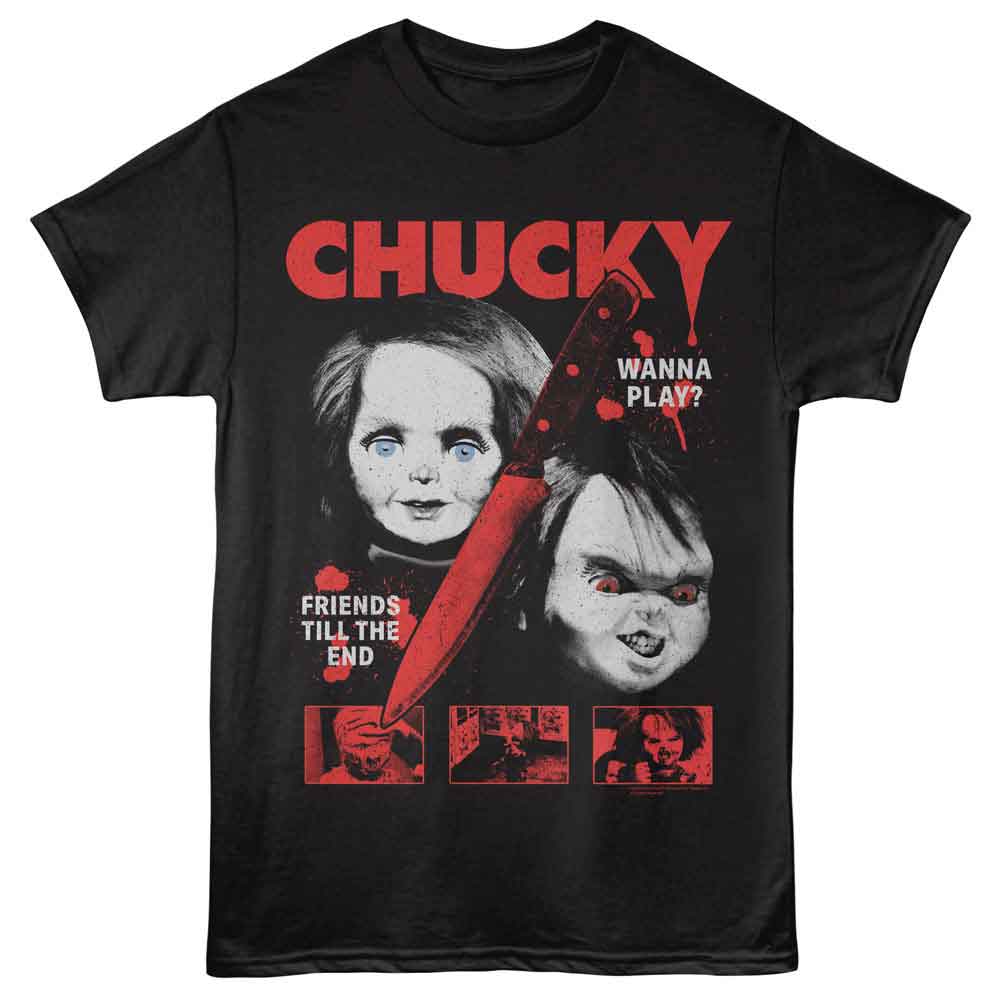 Chucky Black Adult Short Sleeve Tshirt