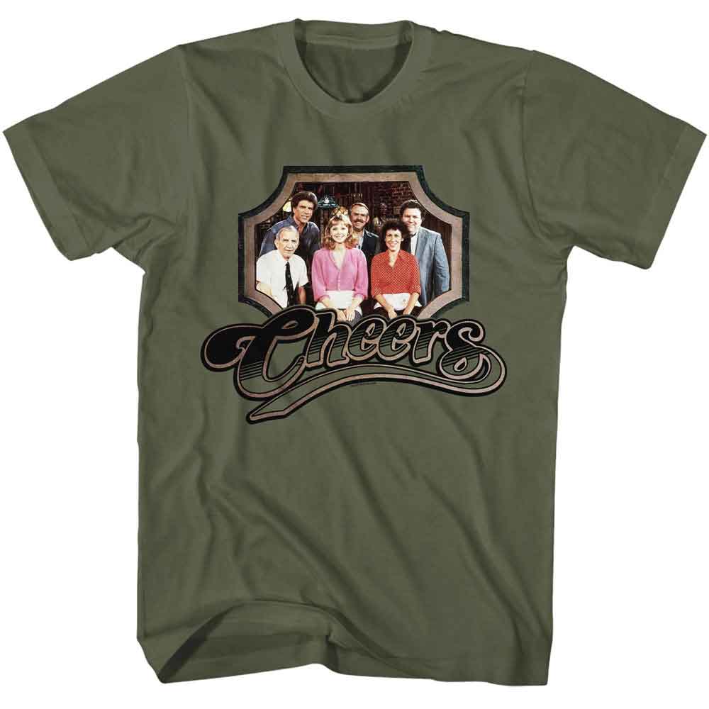 Cheers Military Green Adult Short Sleeve Tshirt