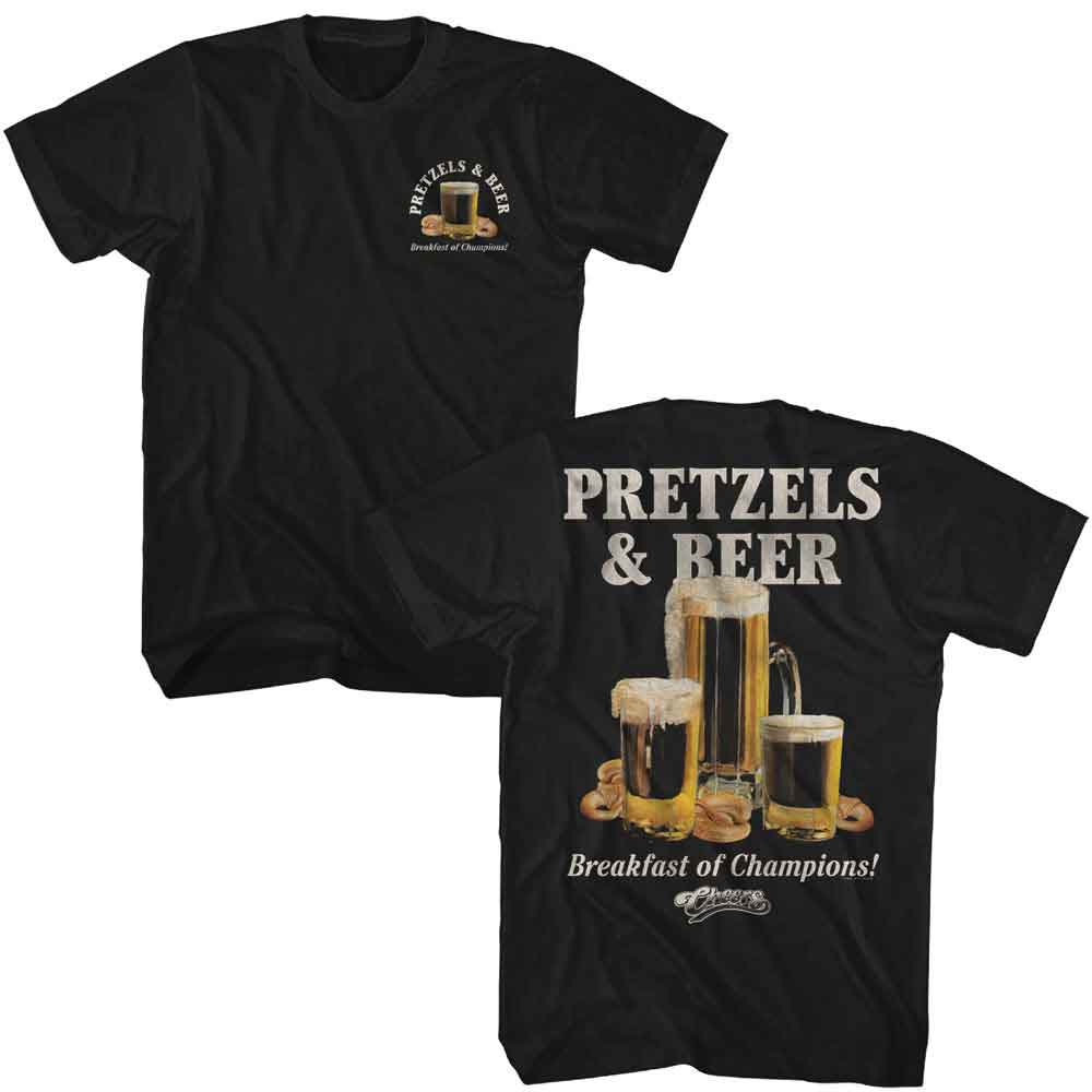 Cheers Black Adult Short Sleeve Tshirt