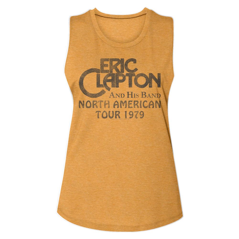 Eric Clapton Antique Gold Ladies Muscle Tank
